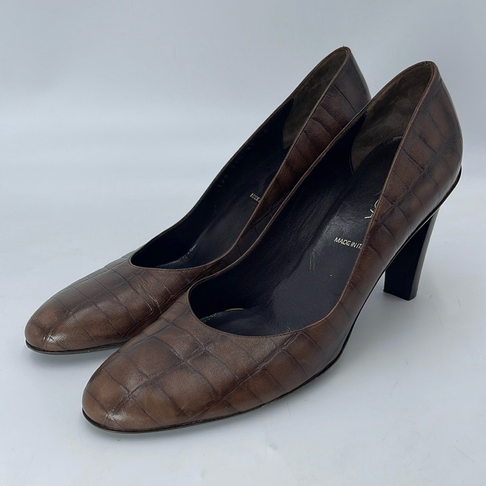 Escada Made In Italy Brown Leather heels pump